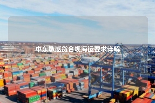中东敏感货合规海运要求详解