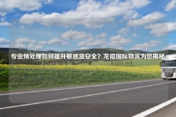 专业预处理如何提升敏感货安全?龙禧国际物流为您揭秘