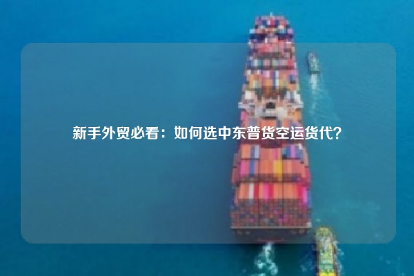 新手外贸必看:如何选中东普货空运货代?