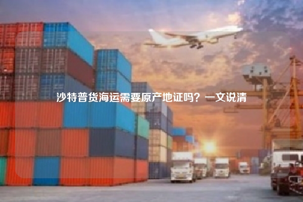 沙特普货海运需要原产地证吗？一文说清
