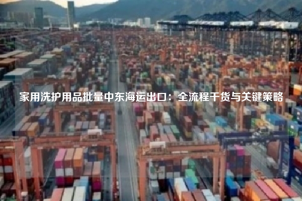 家用洗护用品批量中东海运出口:全流程干货与关键策略