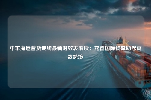中东海运普货专线最新时效表解读：龙禧国际物流助您高效跨境