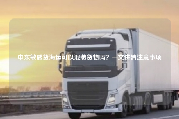 中东敏感货海运可以混装货物吗?一文讲清注意事项