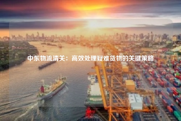 中东物流清关：高效处理疑难货物的关键策略