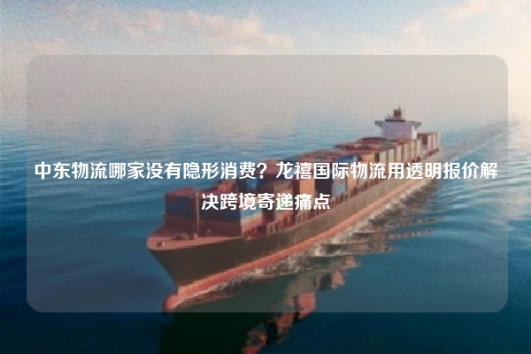 中东物流哪家没有隐形消费?龙禧国际物流用透明报价解决跨境寄递痛点