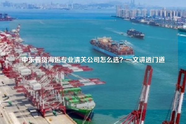 中东普货海运专业清关公司怎么选？一文讲透门道
